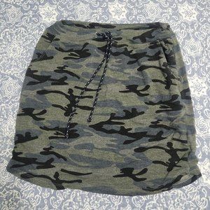 Camo jersey skirt